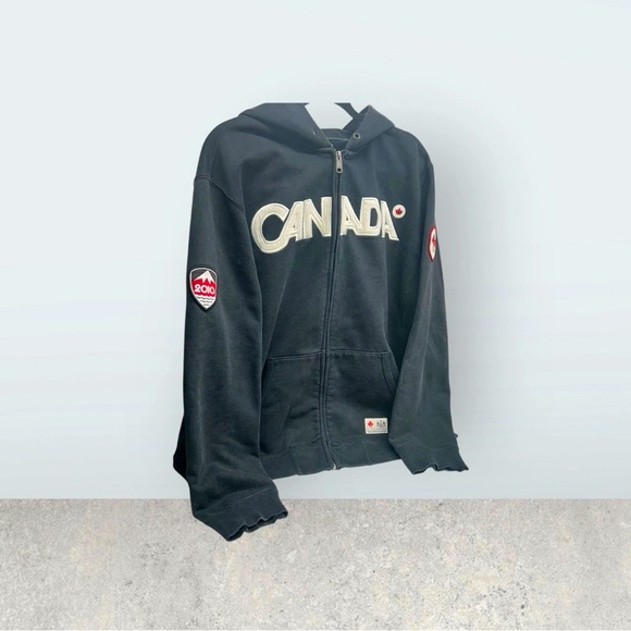 Hudson’s Bay Black Canada Zip-Up Hoodie Olympics 2002 - Picture 1 of 6